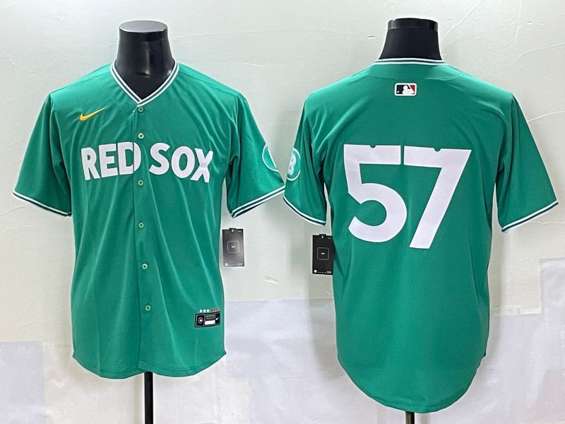 Men 2025 Boston Red Sox #57 No Name Dark Green Joint Name Nike MLB Jersey style 1->boston red sox->MLB Jersey